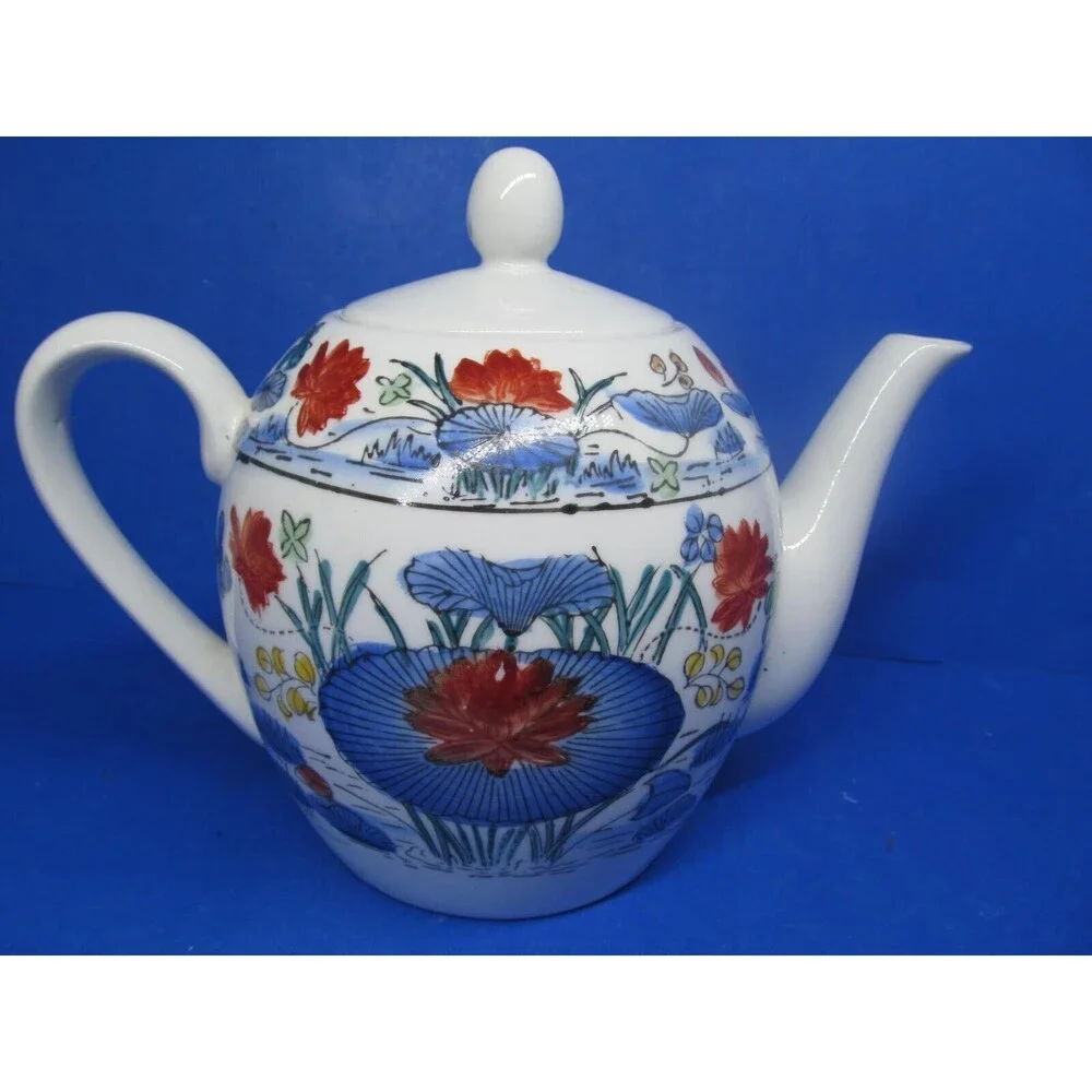 Williams Sonoma Grande Cuisine Ceramic Floral Teapot